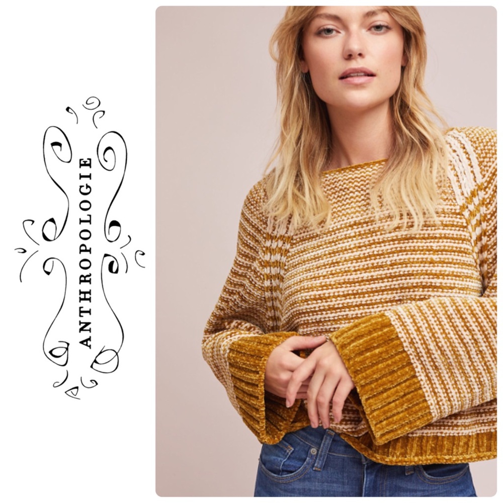 BNWT Anthropologie Moth Oversized Striped Pullover